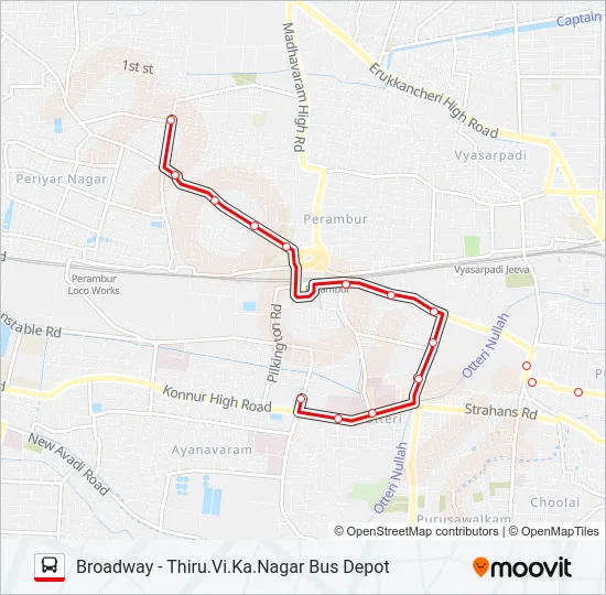 8B Bus Line Map