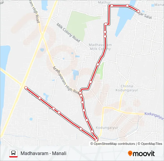 38A Bus Line Map