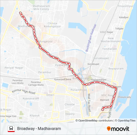 38H Bus Line Map