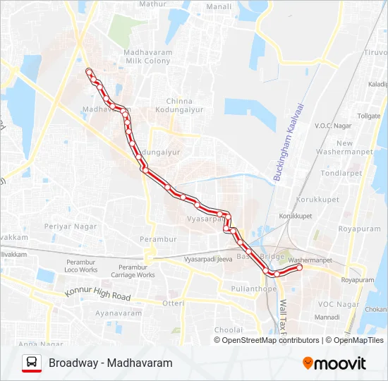 38H Bus Line Map
