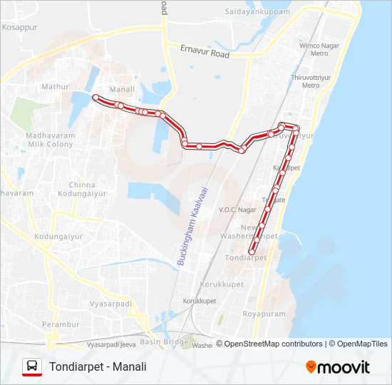 44C Bus Line Map