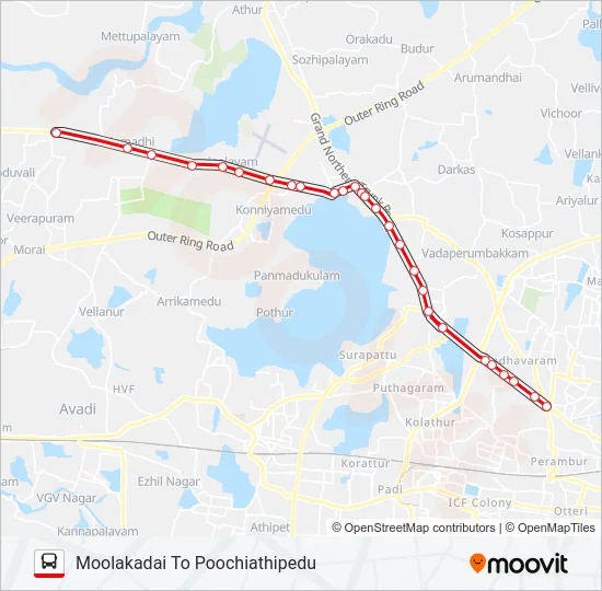 57D Bus Line Map