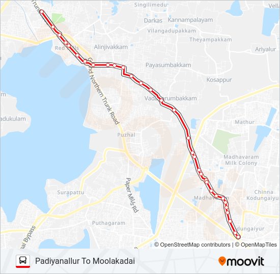 38G Bus Line Map