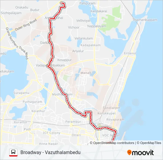 38G Bus Line Map