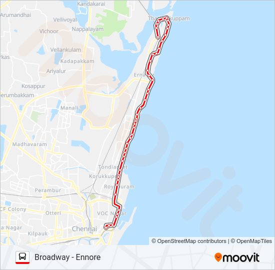 Mtc Bus Routes And Schedules 4 Route: Schedules, Stops & Maps - Ennore (Updated)