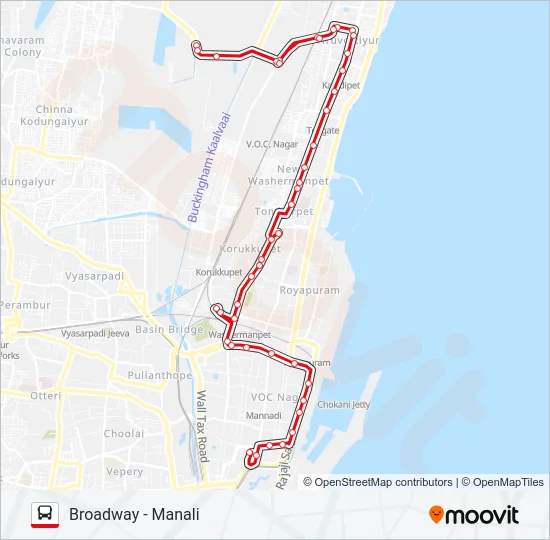 44 Bus Line Map