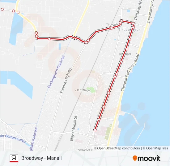 44 Bus Line Map