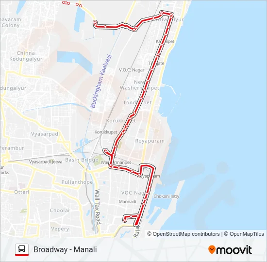 44 Bus Line Map
