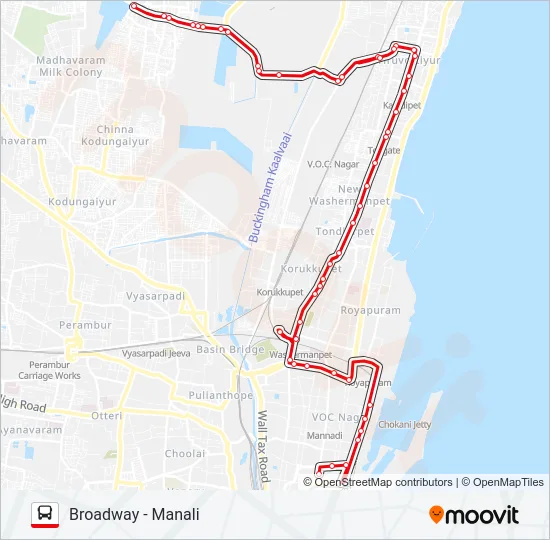 44C Bus Line Map