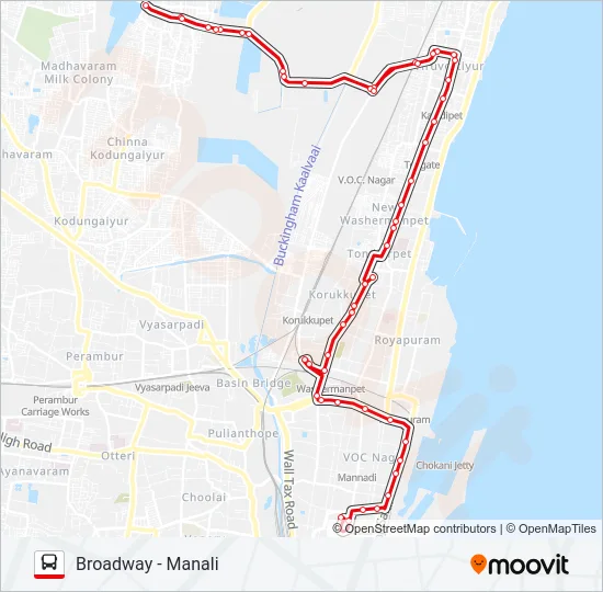 44C Bus Line Map