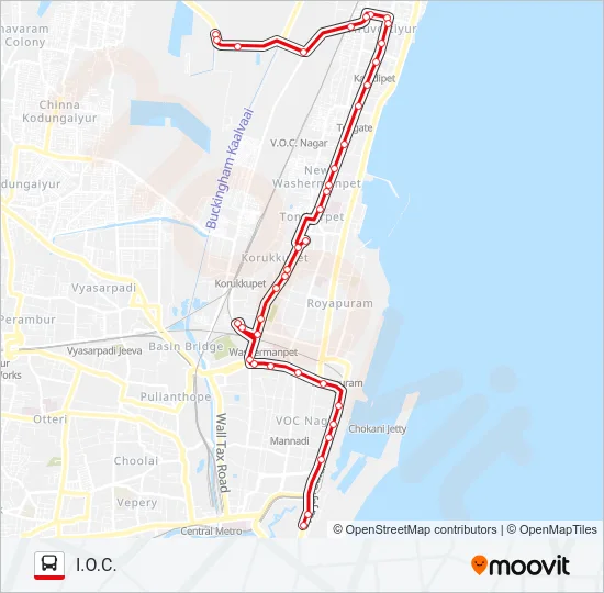 44CT Bus Line Map