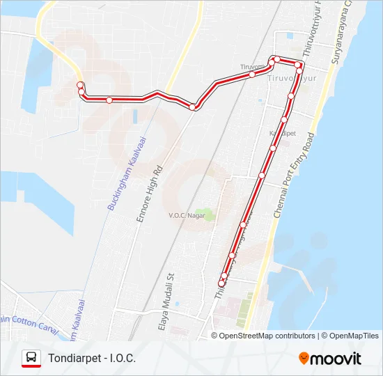 44CT Bus Line Map