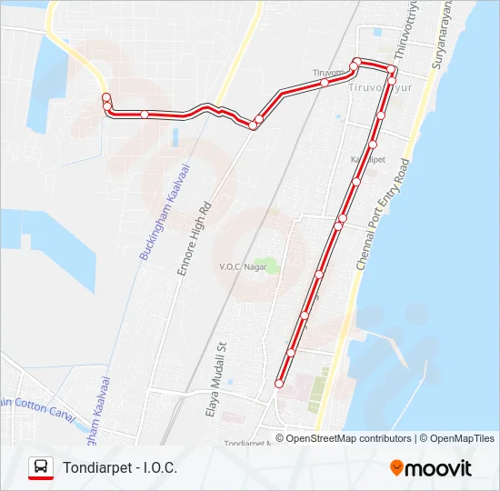 44CT Bus Line Map