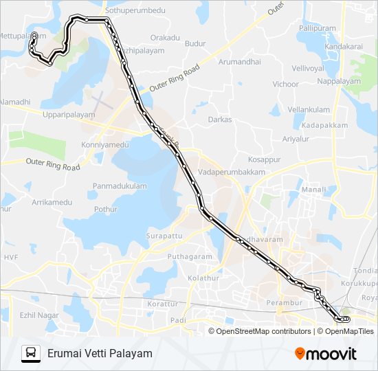 57H bus Line Map