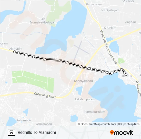 57M Bus Line Map