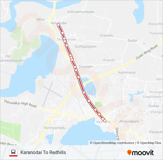 57F Bus Line Map