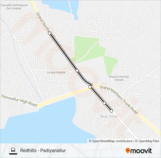 57H Bus Line Map