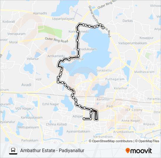 62B Bus Line Map