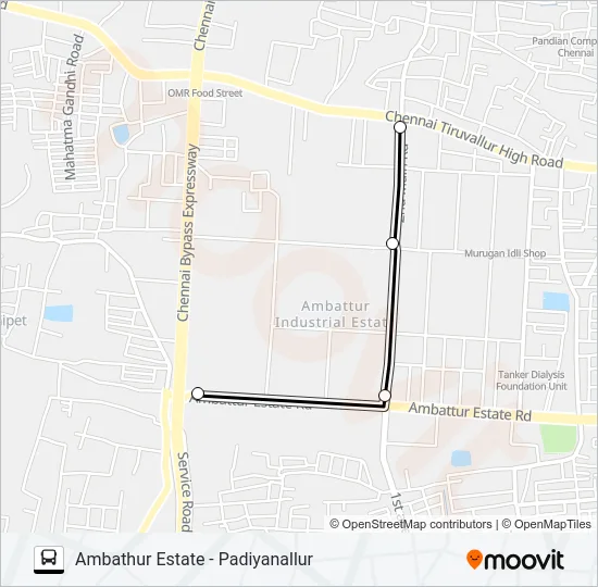 62B Bus Line Map