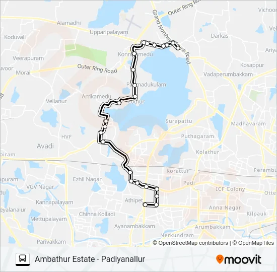 62B Bus Line Map