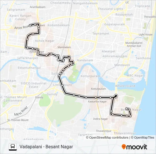 5E Bus Line Map