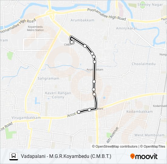 5E bus Line Map