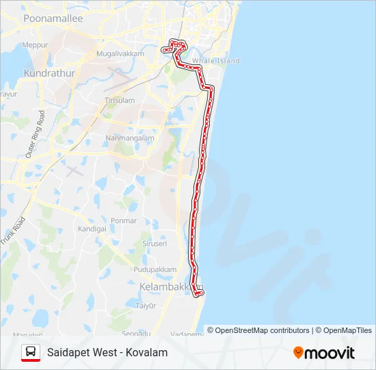 19GCT Bus Line Map