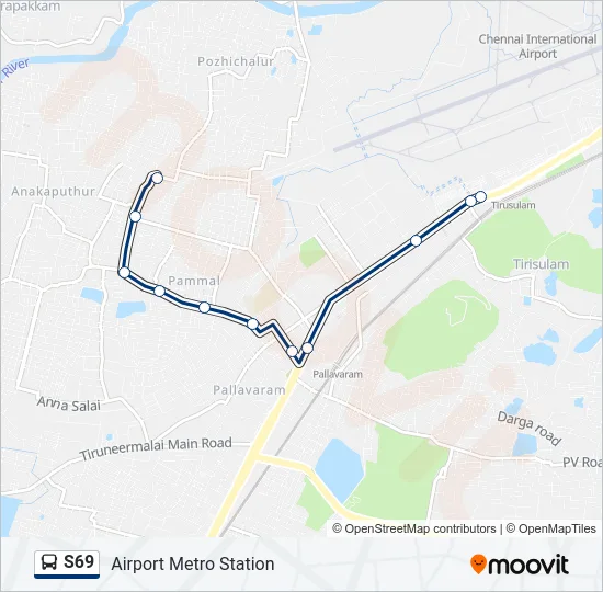 S69 Bus Line Map