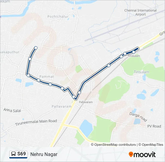 S69 Bus Line Map