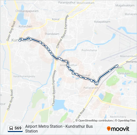 S69 Bus Line Map
