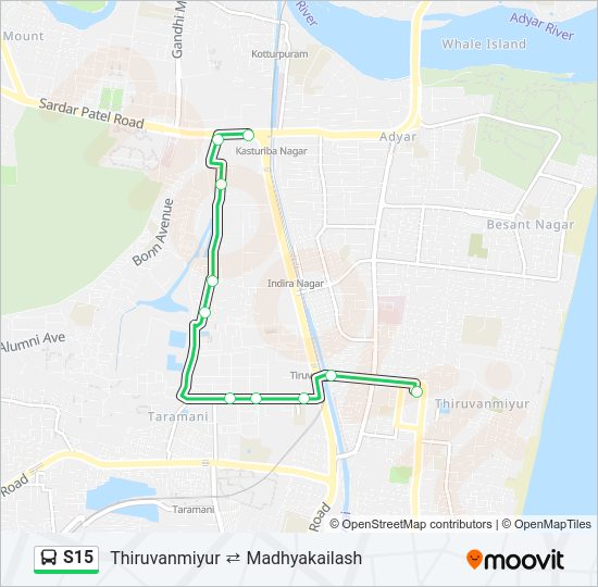 S15 Bus Line Map