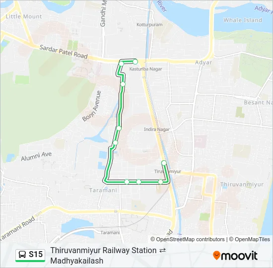 S15 Bus Line Map