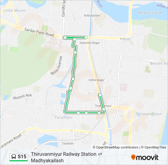 S15 Bus Line Map