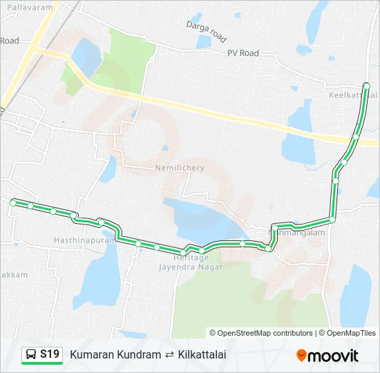 S19 Bus Line Map