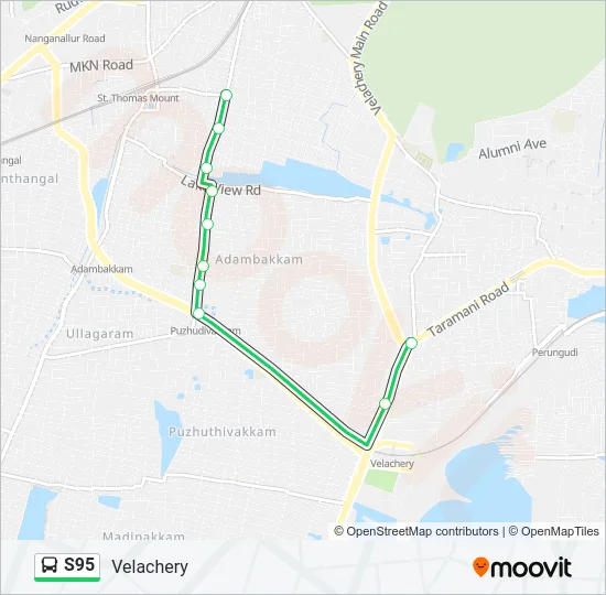 S95 Bus Line Map