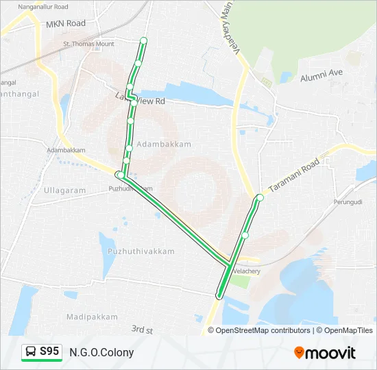 S95 Bus Line Map