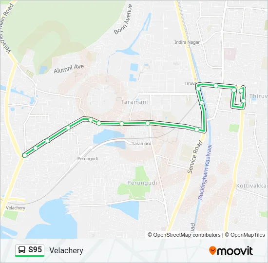 S95 Bus Line Map