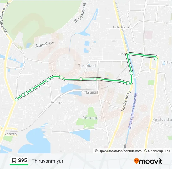 S95 Bus Line Map