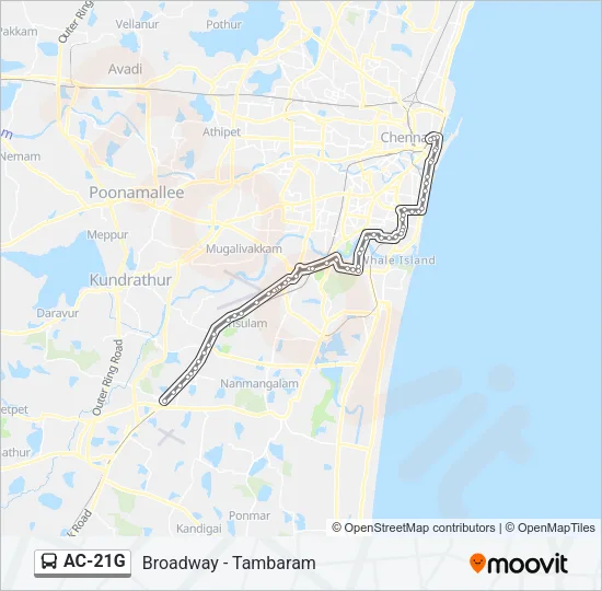 AC-21G Bus Line Map