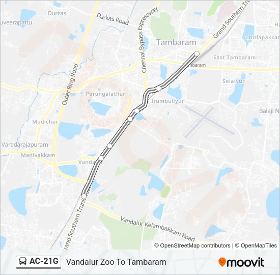 AC-21G Bus Line Map