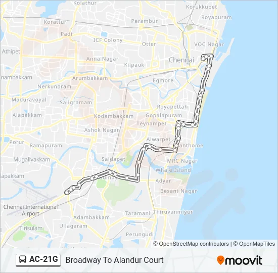 AC-21G Bus Line Map