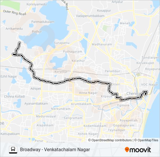 120CT Bus Line Map