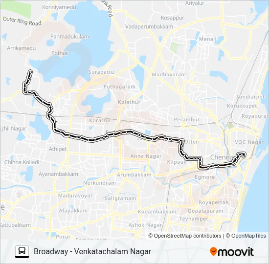 120CT Bus Line Map