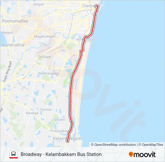 102 Bus Line Map