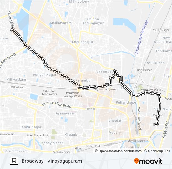 142 Bus Line Map