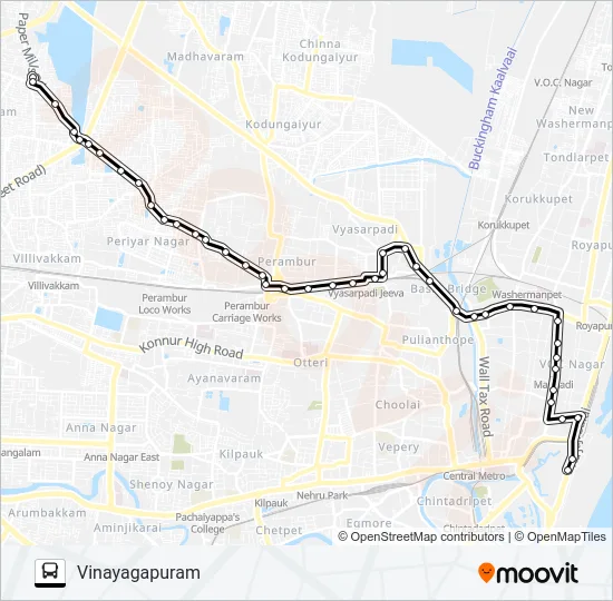 142 Bus Line Map