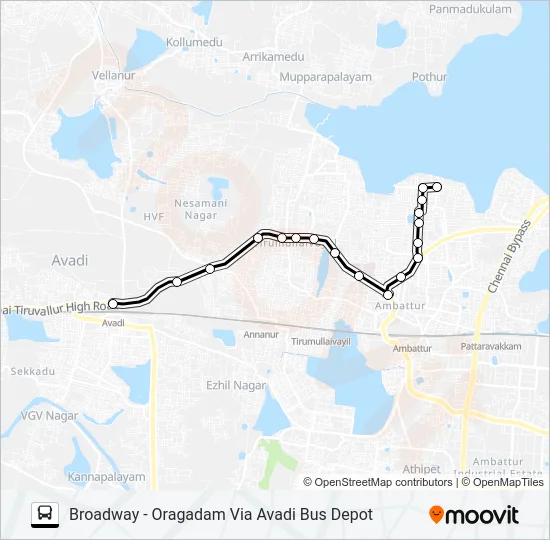 120F Bus Line Map