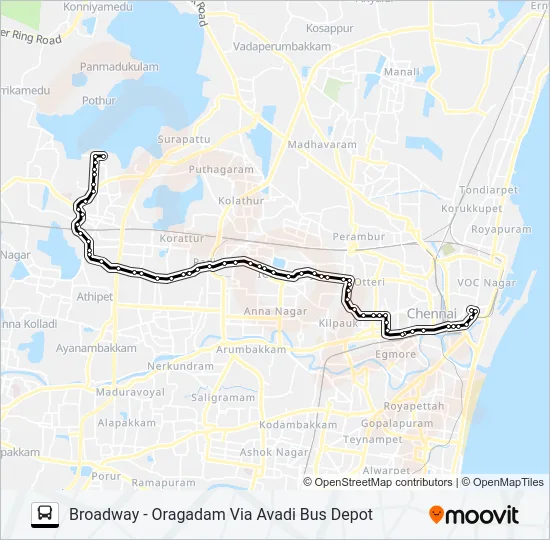 120F Bus Line Map