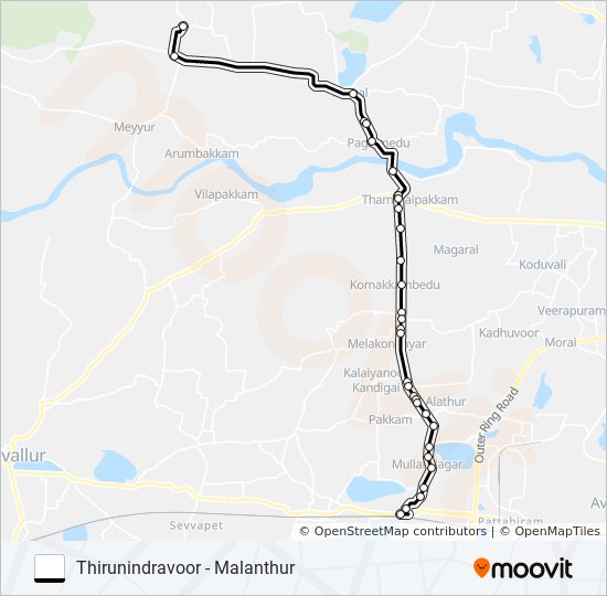 580M bus Line Map