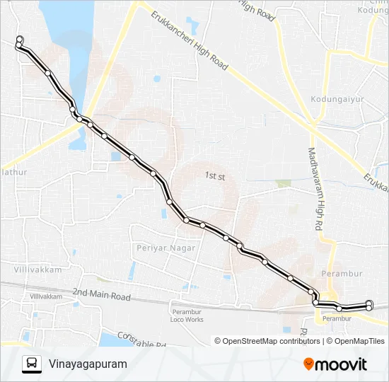 142HR Bus Line Map